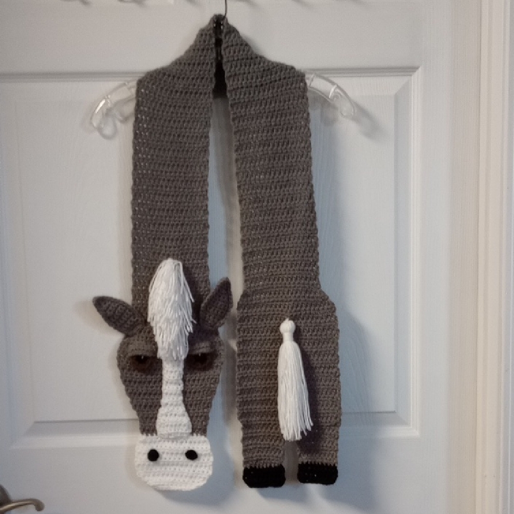 Handmade Crochet Horse Lovers Scarf